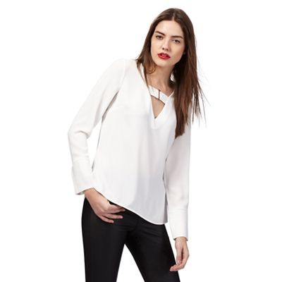 Star by Julien Macdonald White buckle front top